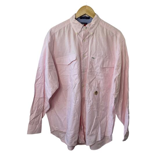 Tommy Hilfiger Pink Long Sleeve Button Up Shirt Men's Medium - Picture 1 of 9